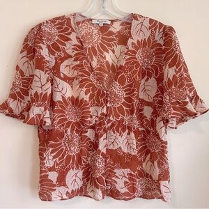 Madewell Floral Print Top Size:2